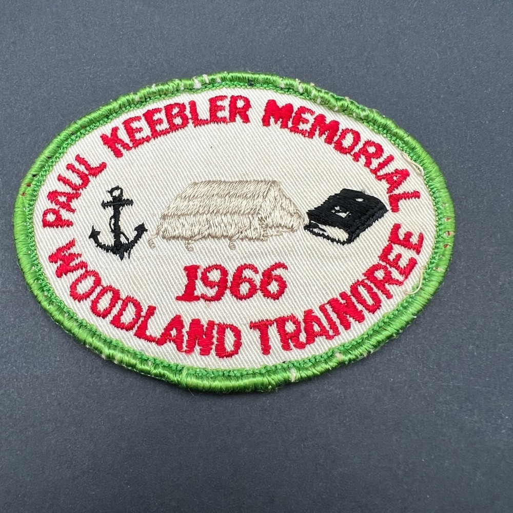 Boy Scout‎ Patch Paul Keebler Memorial Woodland Trainoree 1966 Vintage